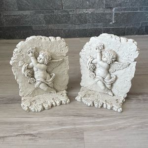 Ceramic Angel Bookends